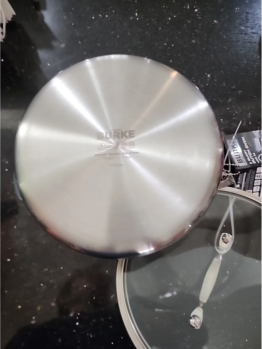 David Burke Geo Clad Series 5-qt Try-Ply Dutch Oven With Lid New Stainless Steel